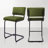 Marlow Low Back Tufted Velvet Upholstered Counter/Bar Stool with Steel Sled Frame-89351469-89351472