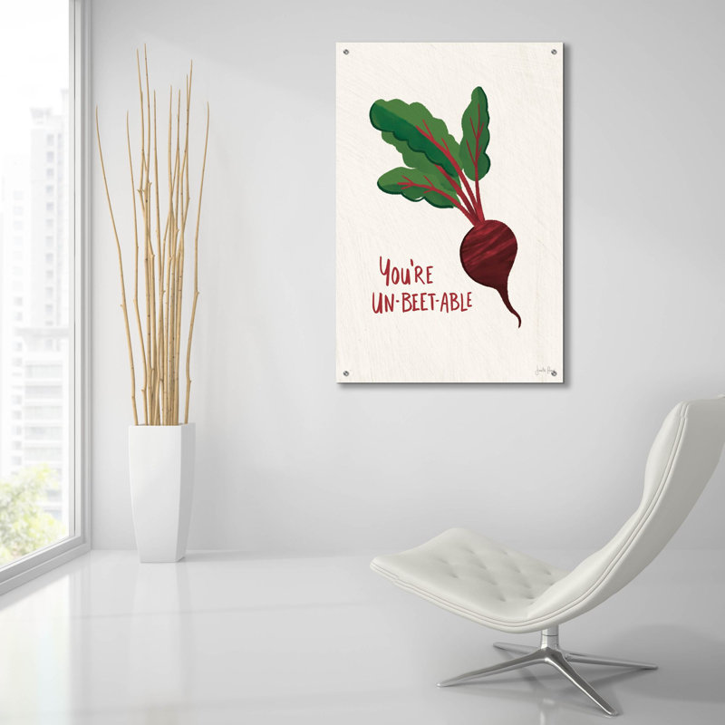 Art mural en verre épique «Veggie Fun 1» par Janelle Penner, H 36 po x l 24 po x P 0,2 po