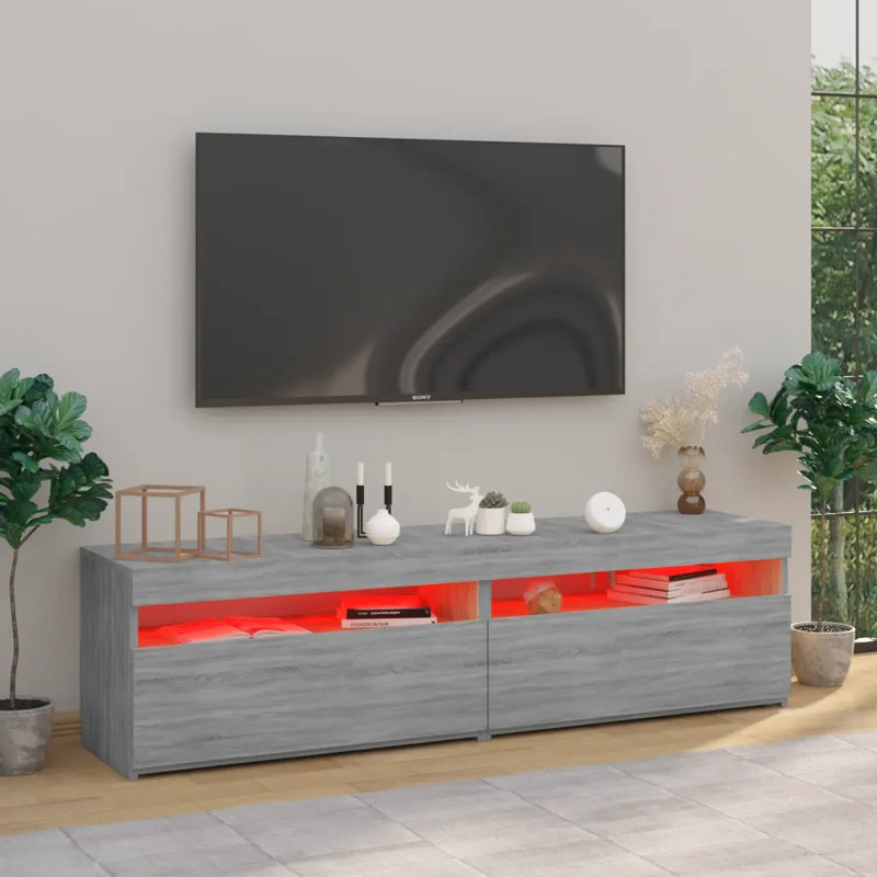 Aarshiya TV Stand for TVs up to 28", Grey Sonoma