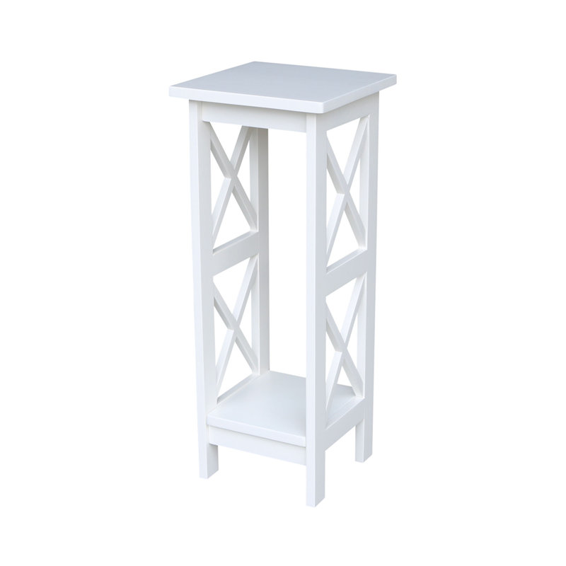 Eamon Plant Stand, White, 30" H x 12" L x 12" D