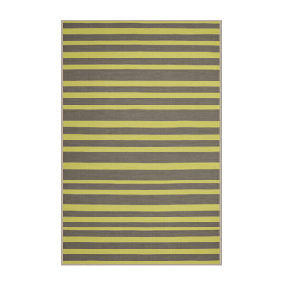 Machine Washable Horizontal Stripes Brown Area Rug