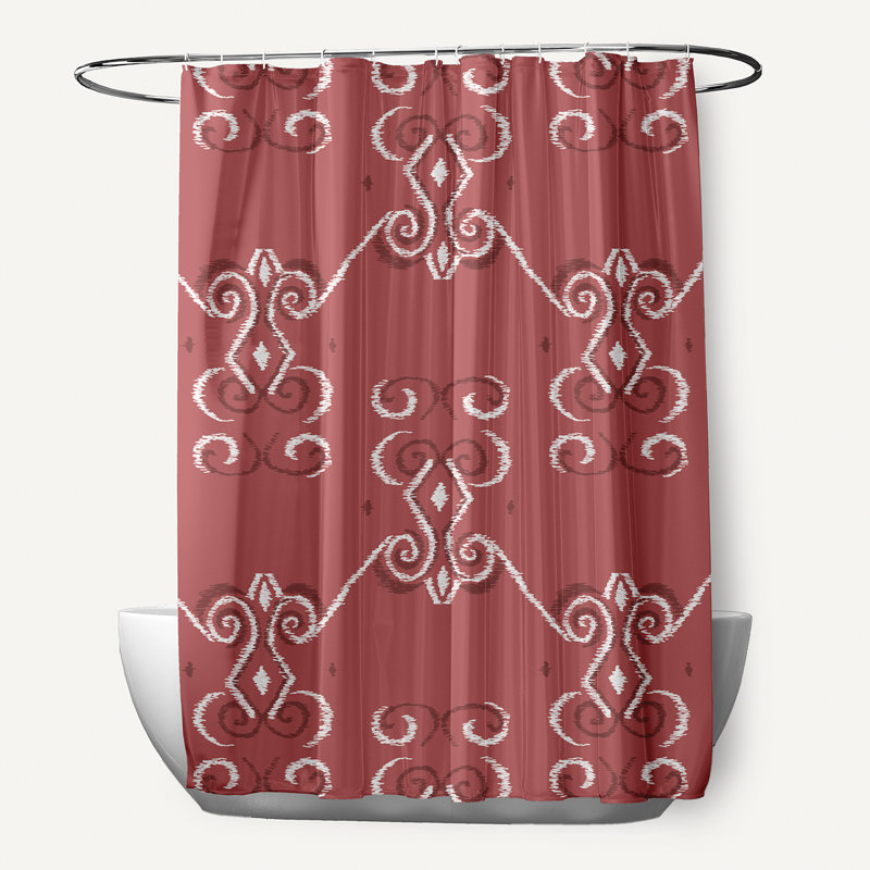 Geometric Shower Curtain, Burnt