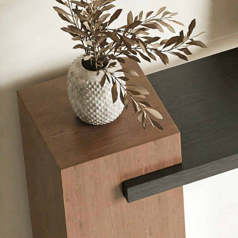 Console Retro Art, H 33,46 po x l 47,24 po x P 13,78 po