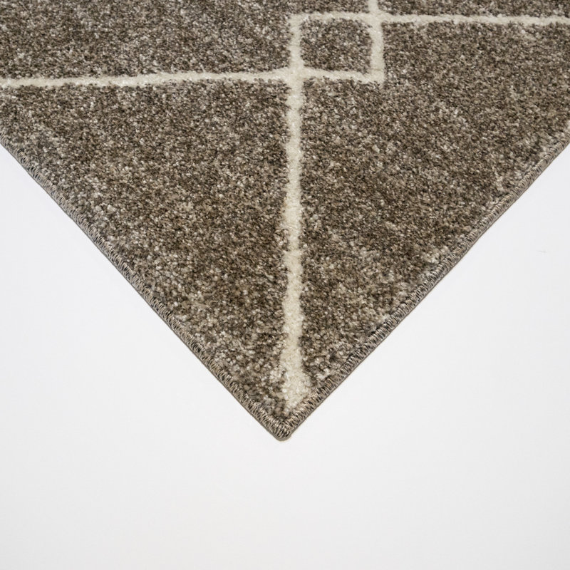 Tapis intérieur gris / ivoire Mulgrave, Rectangle 6 pi 6 po x 9 pi 6 po