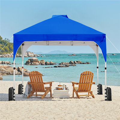 6.6x6.6 FT Pop Up Canopy Tent with Roller Bag Sandbags
