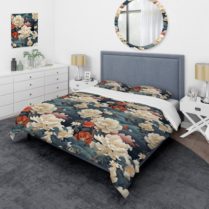 La dynastie Ming influence la literie, Housse de couette pour grand lit et 2 taies décor