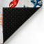 Tapis intérieur / extérieur en polyester tissé à la machine en rouge / bleu Kyran-87395991