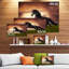 « black friesian cheval gallop », impression sur toile tendue-25565534