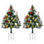 Arbre de Noël artificiel pré-éclairé pour hall d'entrée d'extérieur 2,5 pi / 30 po HOMcom