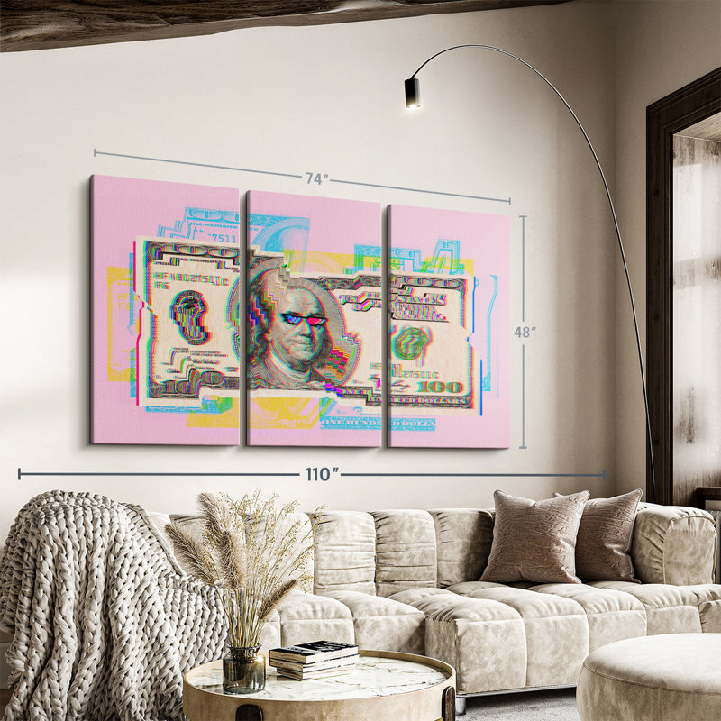 "Pop culture" sur toile, H 48 po x l 74 po