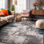 Tapis bleu / ivoire / gris Pownal-497632982