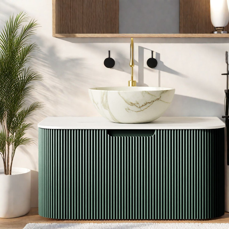 Wall Mounted With Stone Top