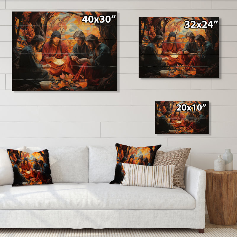 Lavilla Christianity Last Supper, impression sur bois, H 24 po x l 32 po x P 0,78 po