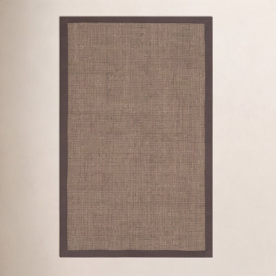 Brown Hand-Woven Jute Rug
