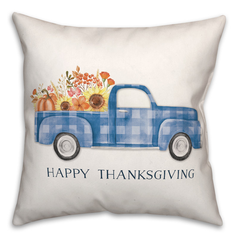  Housse et insert de coussin carré Thanksgiving, 20 po X 20 po