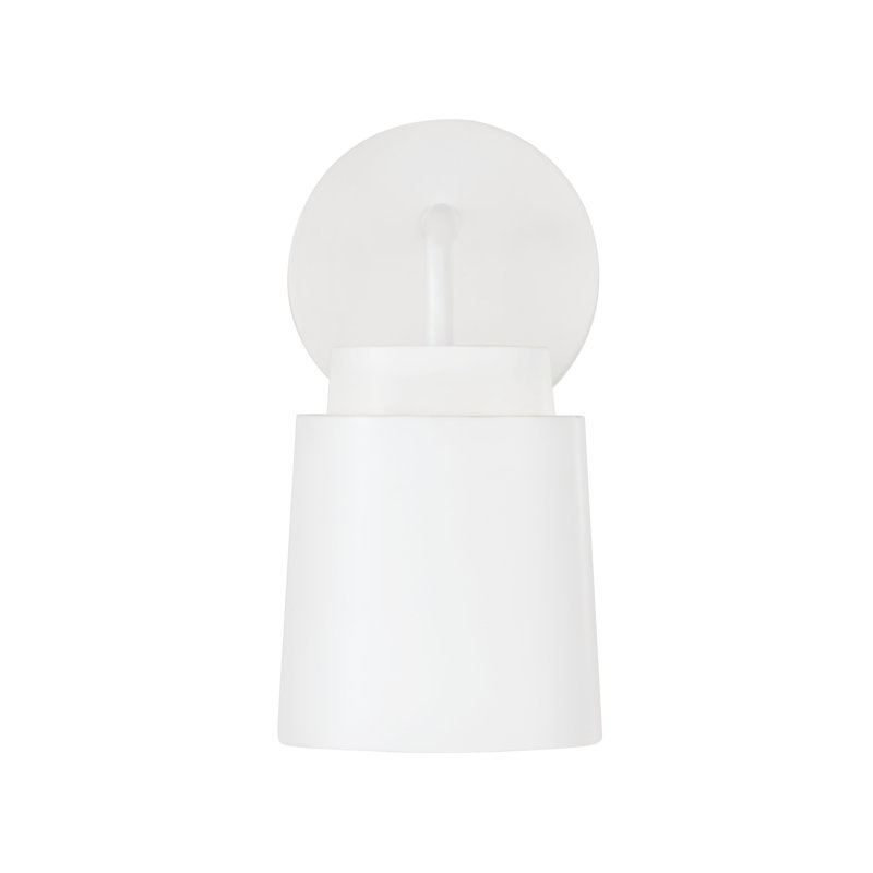 Pratt Steel Armed Sconce, Matte White
