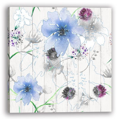 "Whimsical Meadows", peinture à l'aquarelle - impressions sur toile tendue