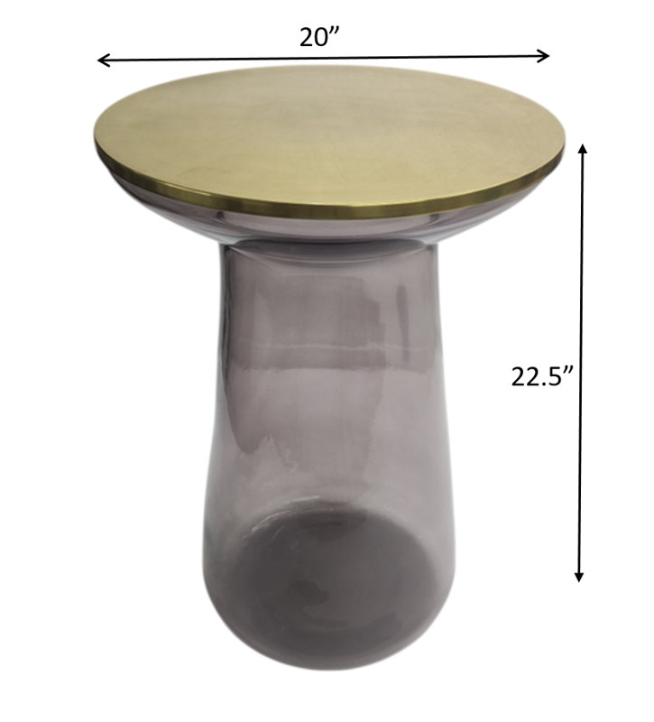 Iron Top End Table
