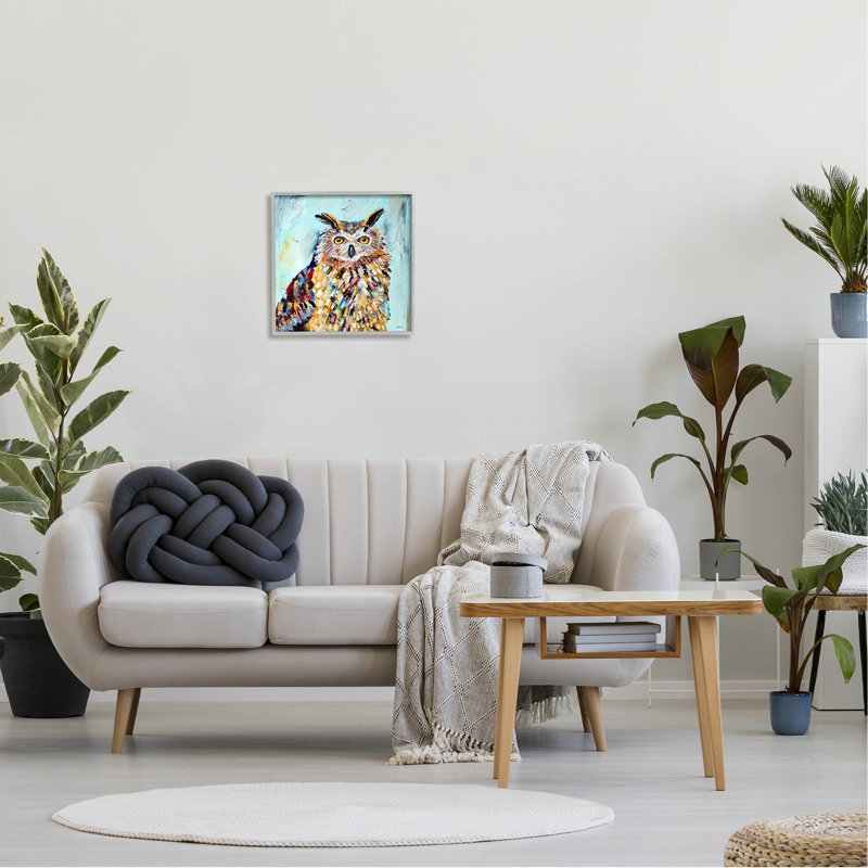 Street Style, hibou moderne, estampe numérique par Jen Seeley, H 17 po x l 17 po x P 1,5 po, Estampe numérique Farmhouse