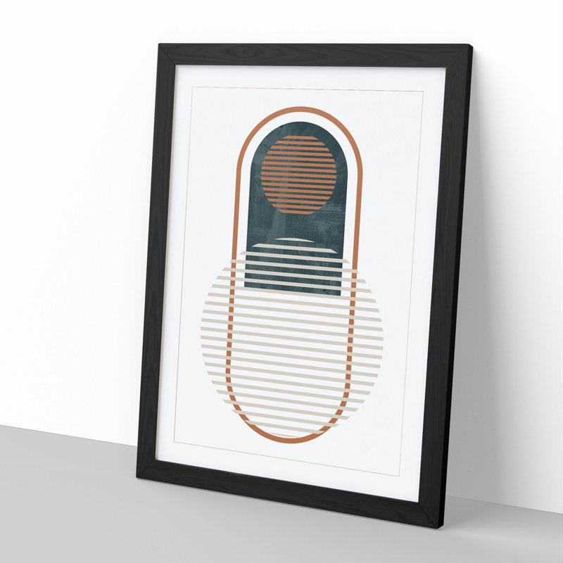 Composition 1 - Framed Print, 65cm H x 48cm W x 2cm D, Black