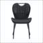 Chaise de salle à manger noire en polyuréthane avec poignée intégrée - ensemble de 4-129041875