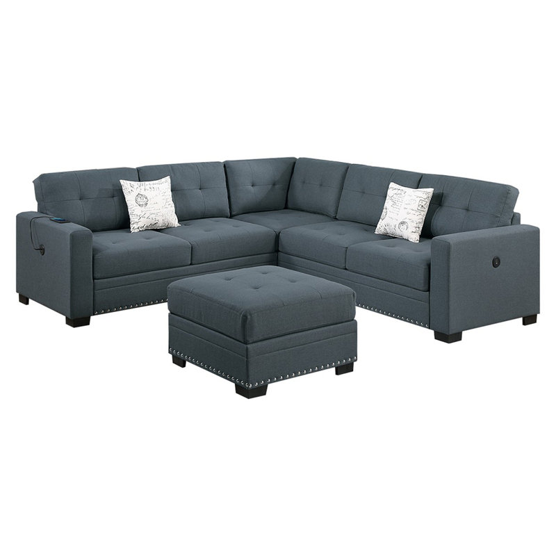 Canapé modulaire simple capitonné