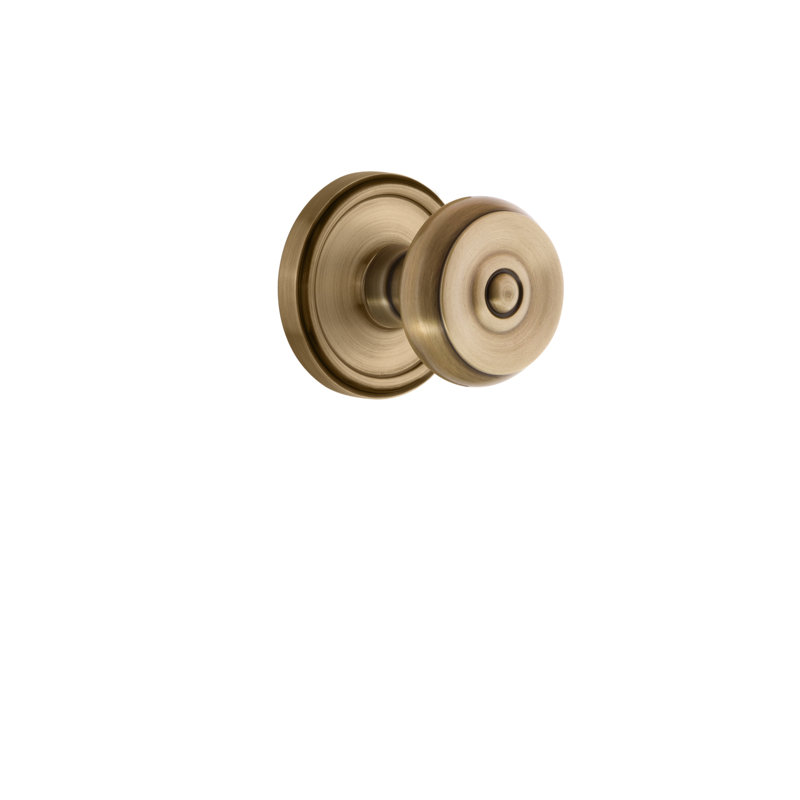 Rosette Grandeur Georgetown avec bouton de porte, 2 3/8", Laiton rétro