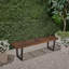 Banc de salle à manger moderne pour terrasse, en bois d'acacia et structure en fer.
