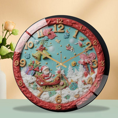 Horloge murale de Noël 12 po