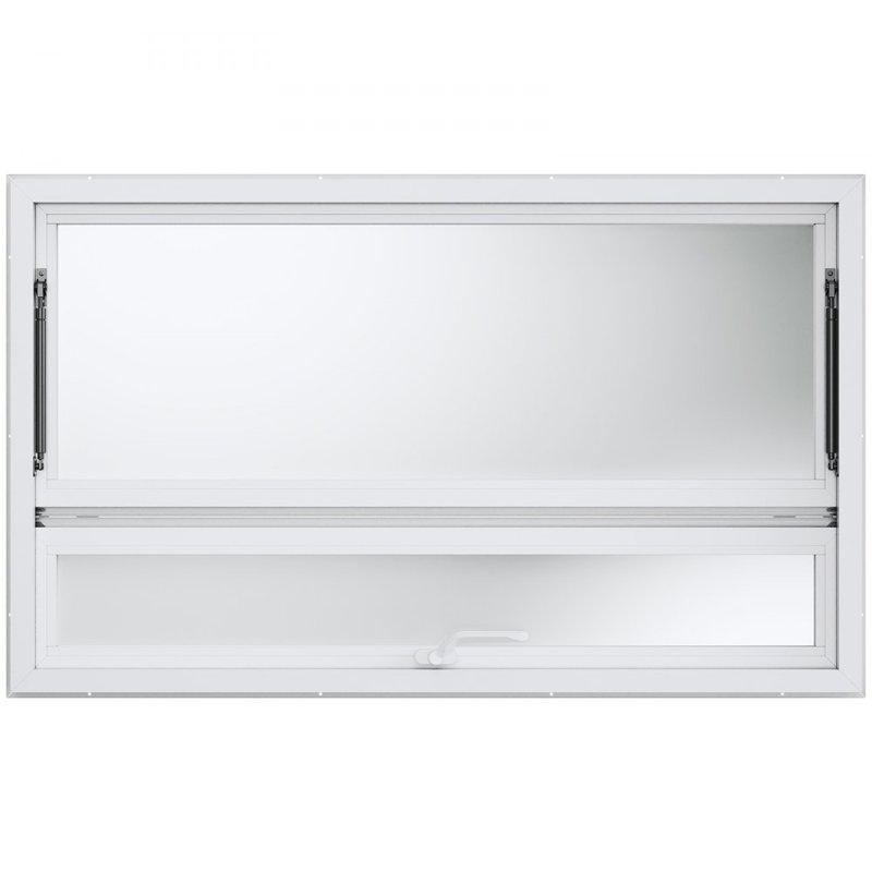 Fenêtre de support en alliage d'aluminium H 37 po x l 61 po