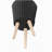 S/2 10/12" RIDGED PLANTER W/ WOOD LEGS, BLACK (KD)
