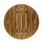 Table d'appoint en bois 16 po, finition rustique avec plateau à lattes-2107024020