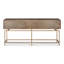 Console à tiroirs naturels, 180 x 40 x 85 cm, en bois massif, monobloc, fini naturel