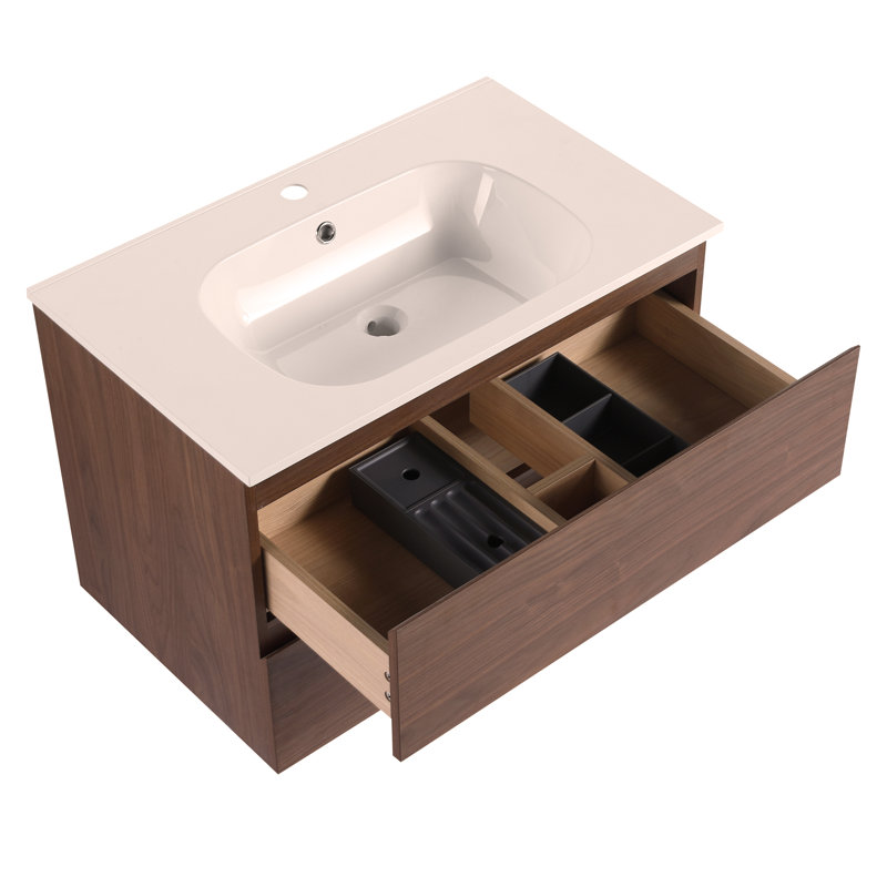 Meuble-lavabo 30 po avec comptoir en gel, tiroir