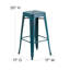 Kai Industrial Style Bar Stool - Set of 4 - Modern Metal Counter or Bar Height-1394825059-1394825062
