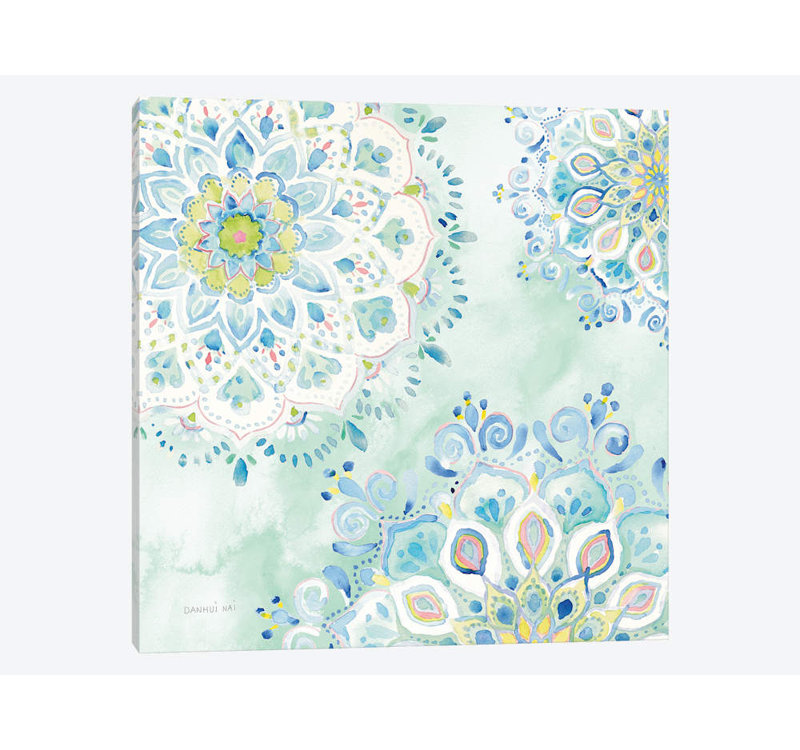 « jaipur iii », impression sur toile, H 12 po x l 12 po x P 0,75 po, Toile tendue, Pas de tapis
