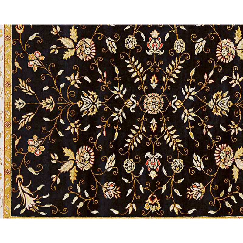 Handmade Silk and Wool Area Rug