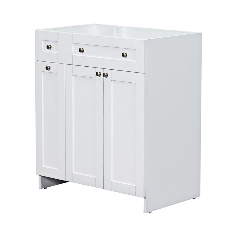 Base de meuble-lavabo simple 29 po seulement, Blanc