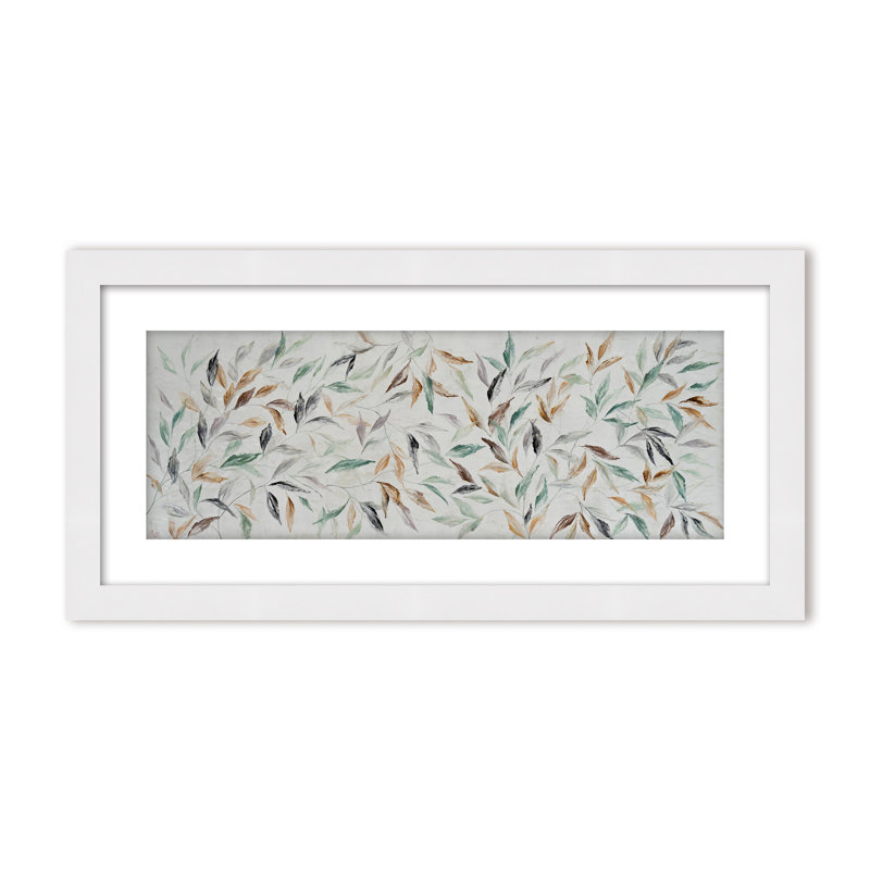 Nature Inspired "Kaleidoscope Fall" Canvas Wall Art By , 8" H x 16" W, Framed Print, Brown
