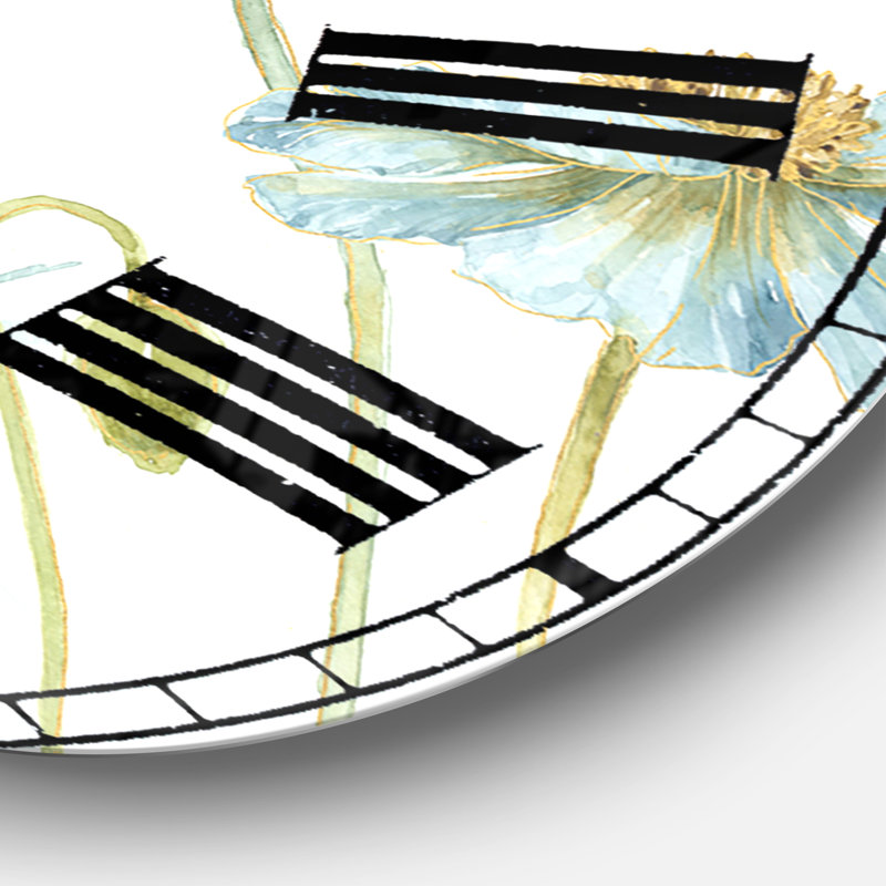My Greenhouse Cottage Flowers IV - Horloge murale traditionnelle, Grand