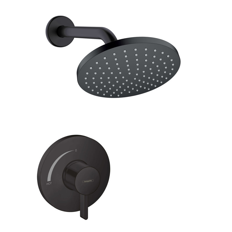 Ensemble de douche hansgrohe Vernis Blend, Noir mat, 1,5 gallons par minute