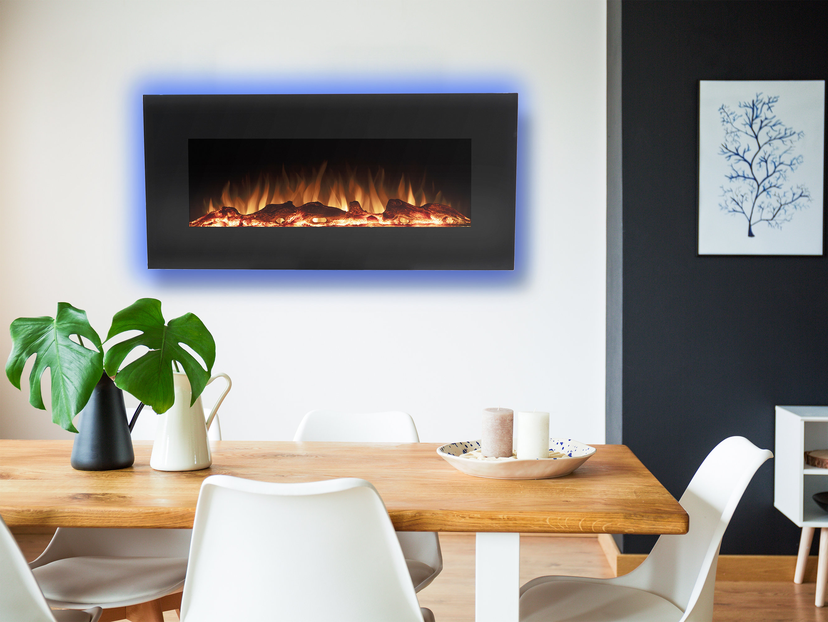 Wrought Studio Ercüment 42'' W Electric Fireplace u0026 Reviews | Wayfair