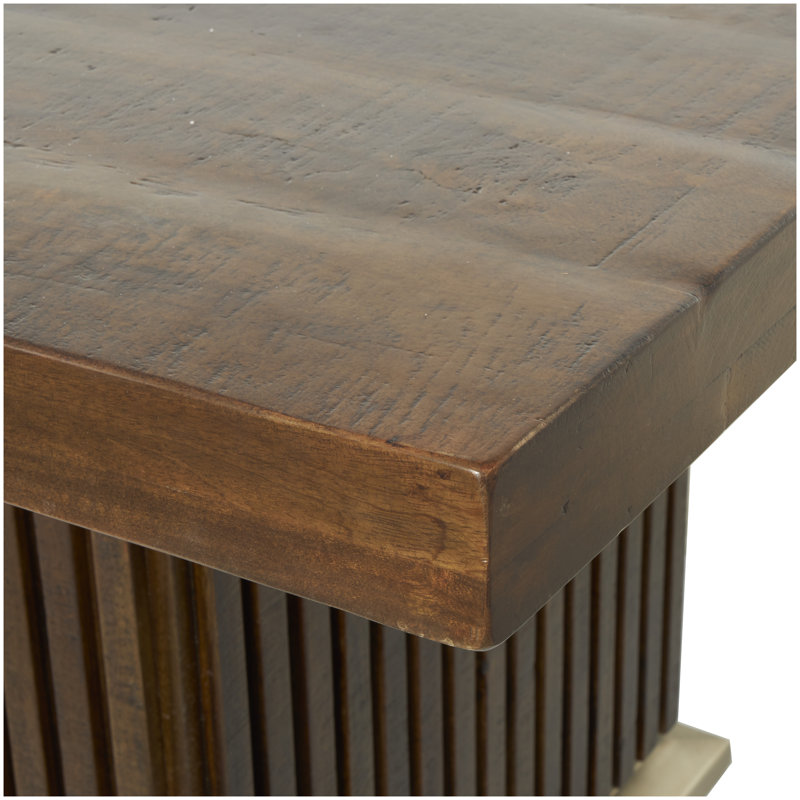 Winstonn Rectangular Solid Wood Top with Solid Wood Base Dining Table