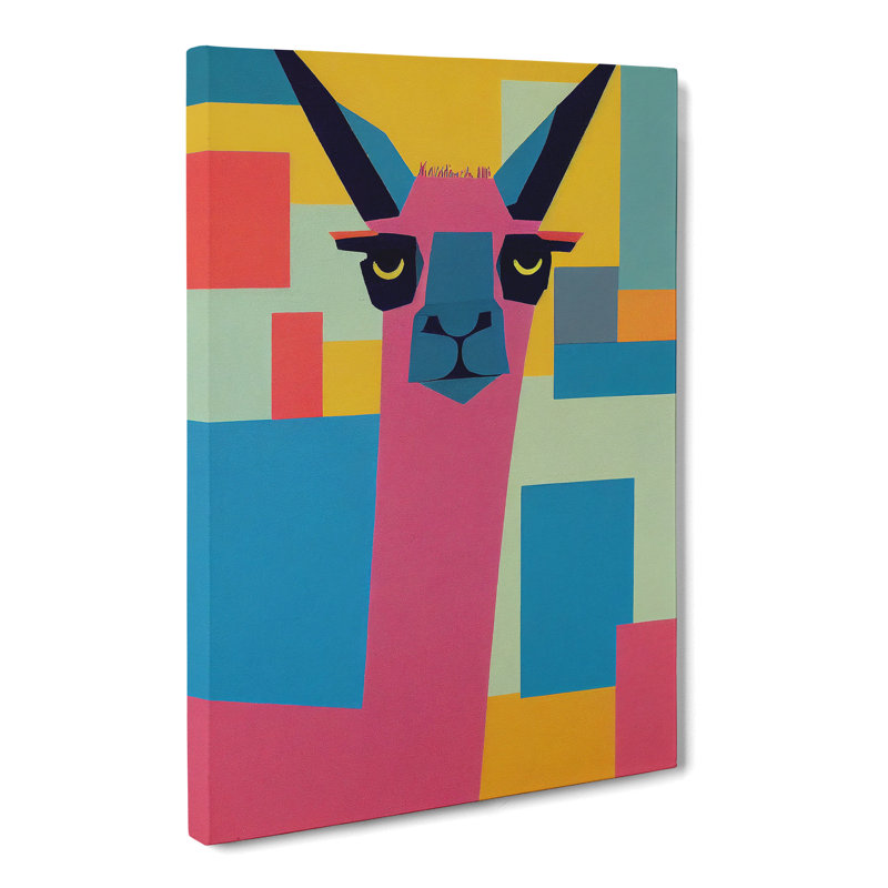 Llama Suprematism - Wrapped Canvas, 76cm H x 50cm W x 3cm D