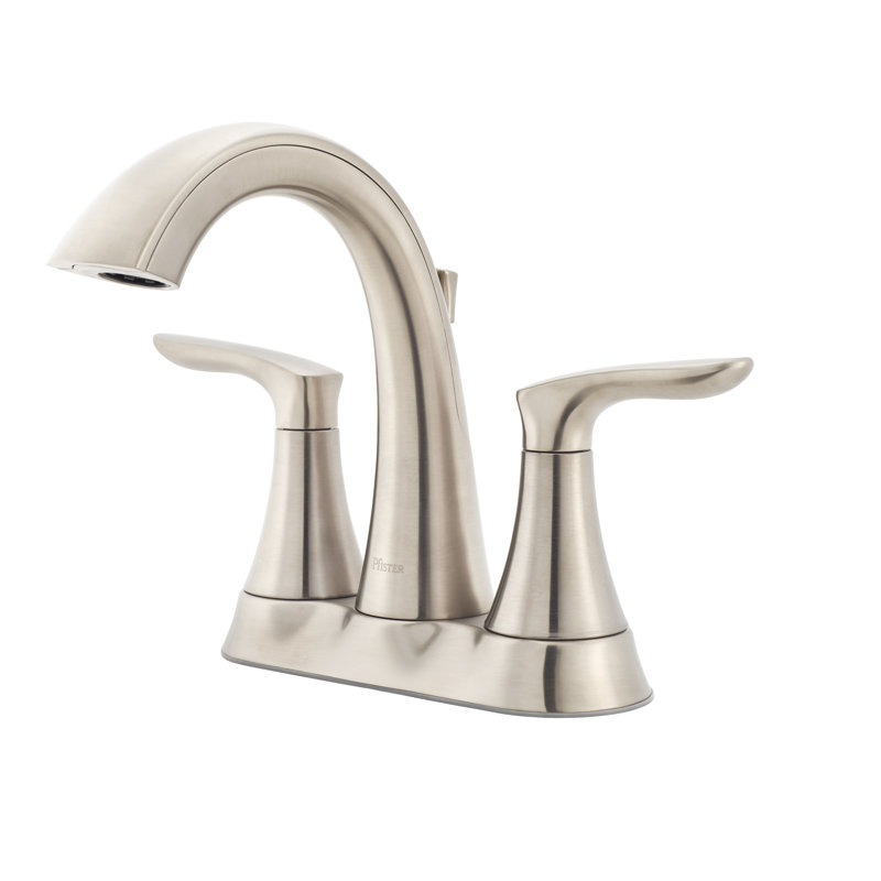 Weller Double Handle Deck Mount Bath Faucet, Brushed Nickel