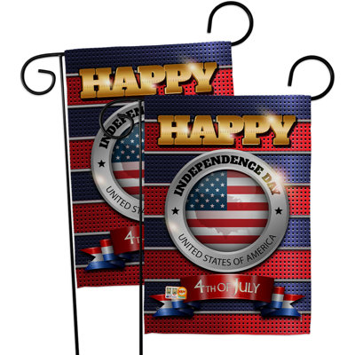 Coussin décoratif à 2 faces 19 x 13 po Happy impressions Drapeau de jardin