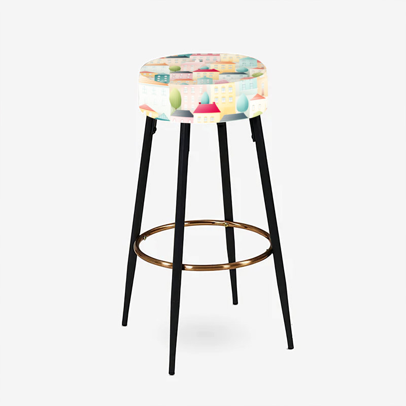 Ensemble de 2 tabourets de bar à couleurs pastel doux