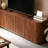 Wave Pattern Wooden Sideboard Buffet Cabinet, Vertical Striped Storage TV Stand For Kitchen, Bedroom & Entryway, 64''W X 15''D X 24''H-1596225852