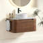 Meuble-lavabo de 30 pouces avec lavabo en céramique blanc et porte-serviettes-133406337-133406338