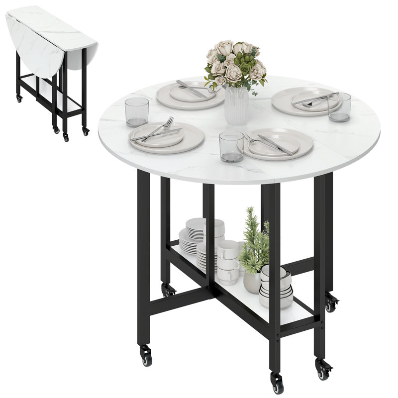 Round Metal Base Dining Table, 75cm H x 100cm x 100cm D